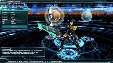 Phantasy Star Online 2 Closed Beta Character creation with English Translator