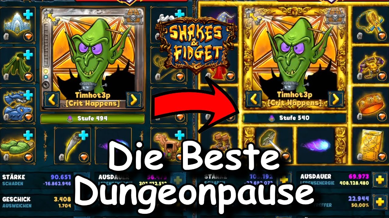 Shakes And Fidget Wie Levelt Man Am Schnellsten Shakes & Fidget - Wie spielt man eine Perfekte Dungeonpause? Mit Tim