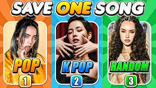 POP vs K-POP vs RANDOM 🎤💜 | Save One Song ✨ | Music Quiz