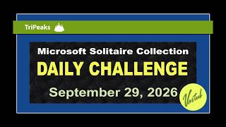 Microsoft Solitaire Collection | Daily Challenge September 29, 2026 | TriPeaks Medium Card Challenge screenshot 5