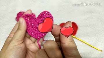 Happy Valentine! Crochet heart applique