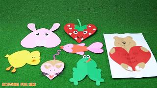 Making 7 extremely cute animals from hand-crafted heart-shaped pieces 5