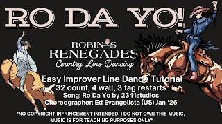 Ro Da Yo Easy Improver Line Dance Tutorial and Demo with Steps Called - song by 2341studio