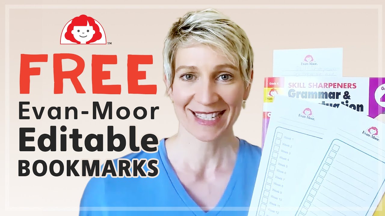 FREE Evan-Moor bookmarks to Organize Your School Activities - YouTube