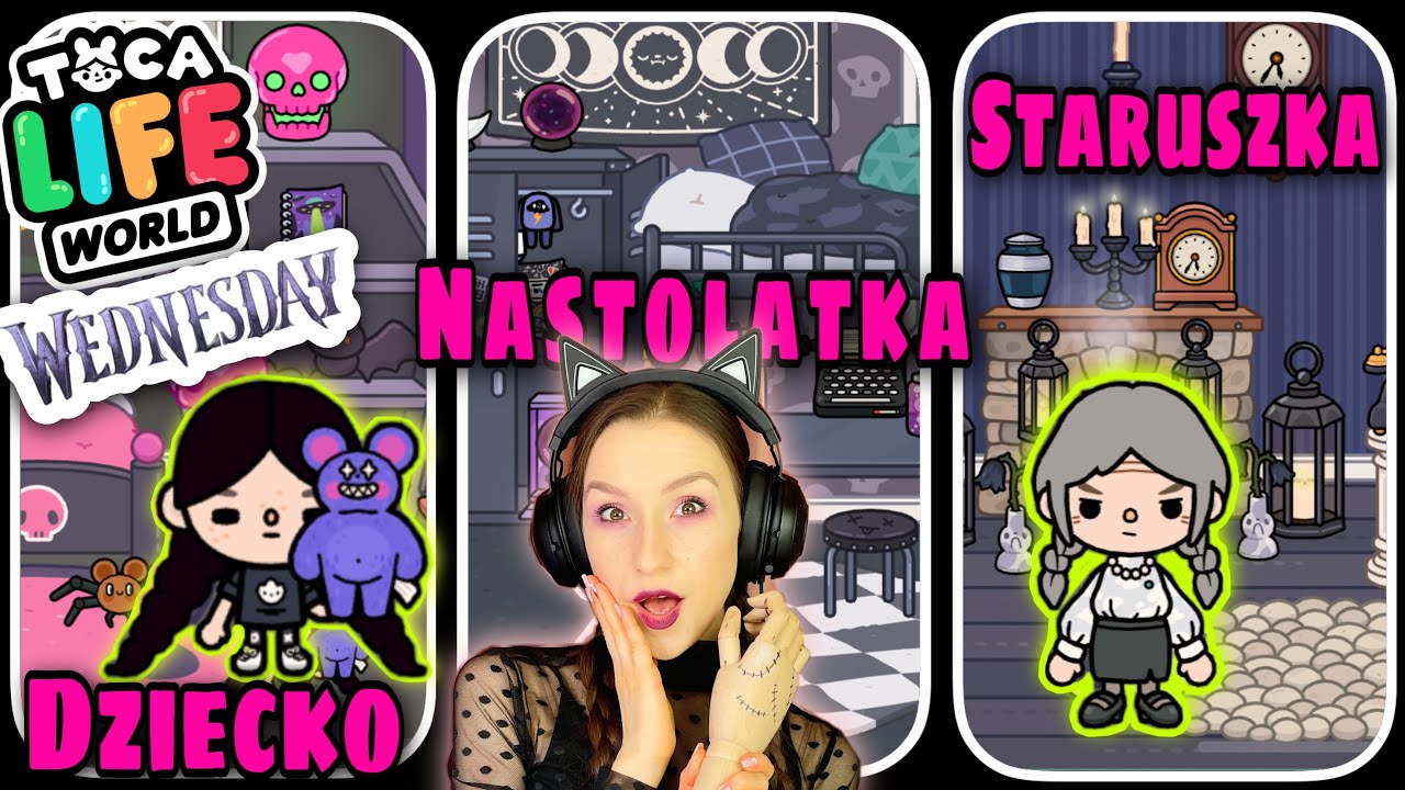 WEDNESDAY DZIECKO/NASTOLATKA i STARUSZKA🖤Toca Boca