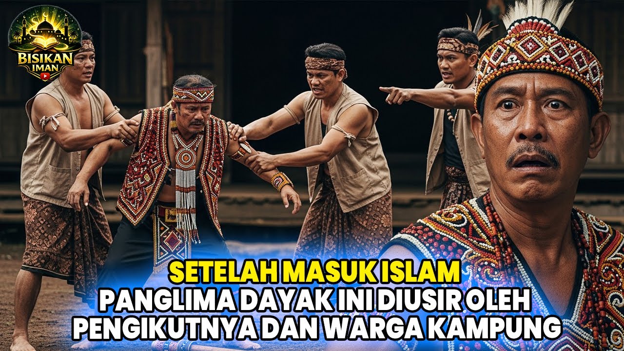 VIRAL‼️  SETELAH MASUK ISLAM PANGLIMA DAYAK INI DIUSIR OLEH PENGIKUTNYA DAN WARGA KAMPUNG