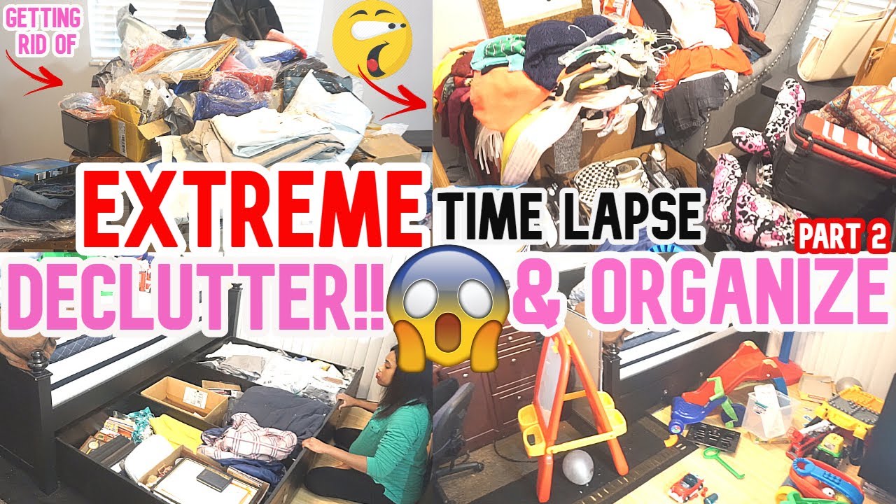 EXTREME DECLUTTER & ORGANIZE // TIME LAPSE KONMARI // CLEAN WITH ME ...
