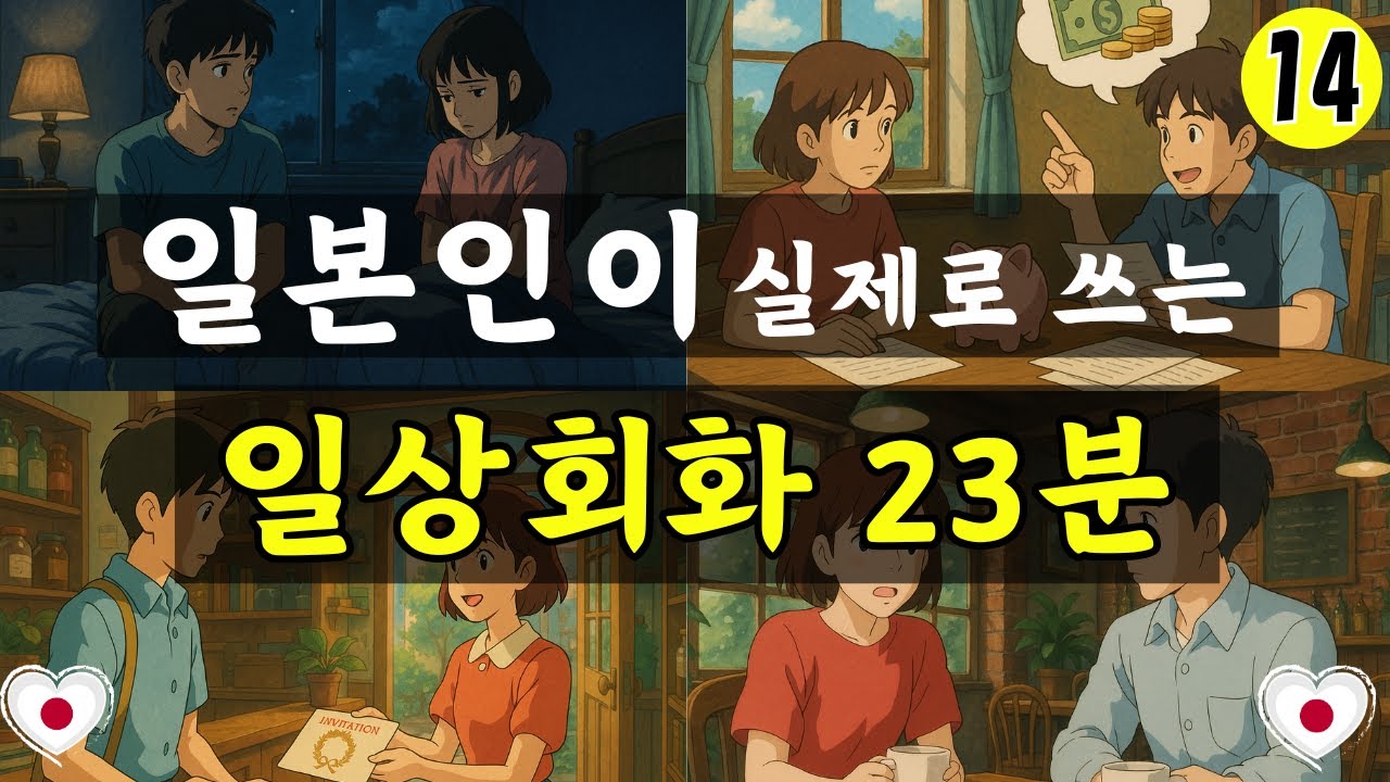 【일본어 회화】일본인이 실제로 쓰는 일상회화 23분