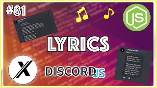 [EASY] HOW TO MAKE A LYRICS COMMAND | DISCORD.JS | #81