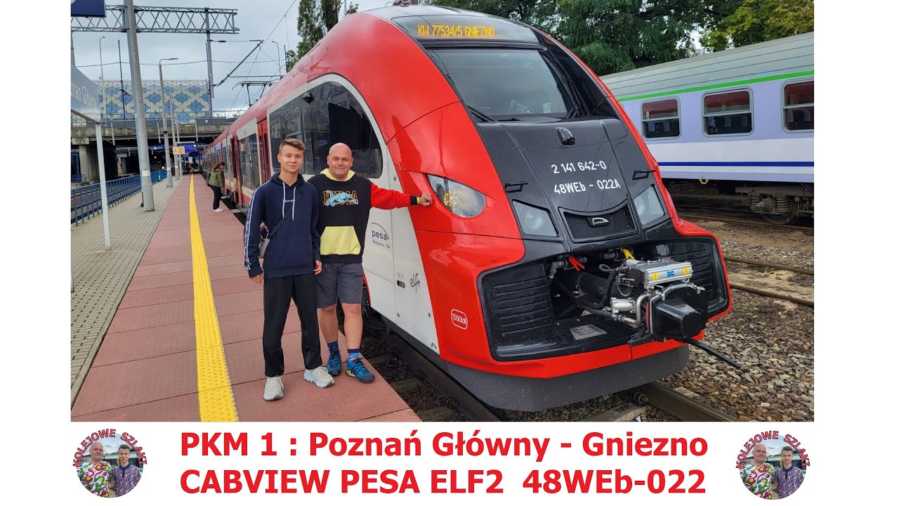 PKM1 : POZNAŃ - GNIEZNO ; ELF2 [CabView4K] #podróżezkw #pkm #kolejewielkopolskie
