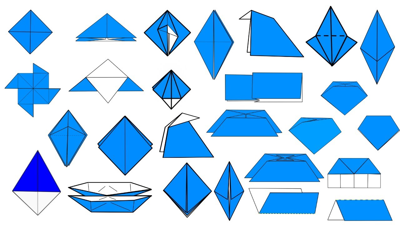 Basic Origami Folds and Bases