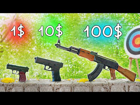 ПИСТОЛЕТ НА ПУЛЬКАХ ЗА 1$ VS 10$ VS 100$!