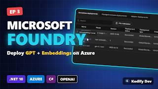 Details Azure AI Foundry Tutorial (Microsoft Foundry): Deploy GPT Models for RAG in .NET & C# | Ep 3 News