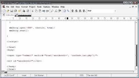 Beginner PHP Tutorial - 174 - Loading in file Contents to a DIV Part 3