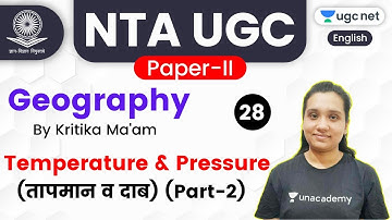 NTA UGC NET 2020 (Paper-2) | Geography by Kritika Ma