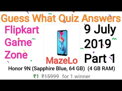 flipkart gamezone answers 2019