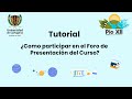 ¿Como participar en el Foro de Presentación del Curso? Entorno Virtual Pío XII