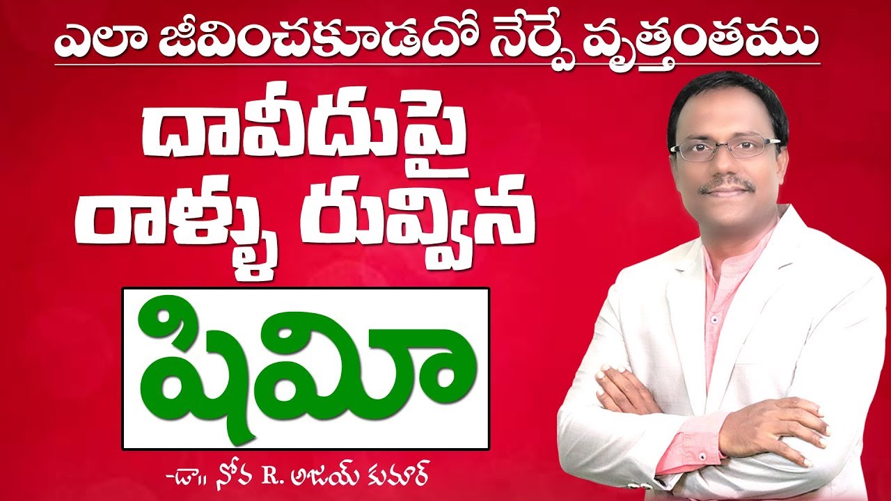 దావీదుపై రాళ్ళు రువ్విన షిమీ  -  Shimei Pelted David - Dr. Noah