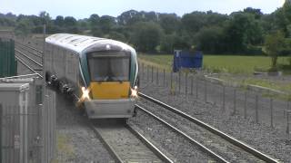 Irish Rail 22000 DMU 22061 arrives at Hazelhatch & Celbridge