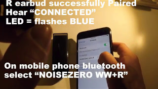 EOps NOISEZERO WW+ (Video User Guide #2 = Pair RIGHT (Master) to Mobile )