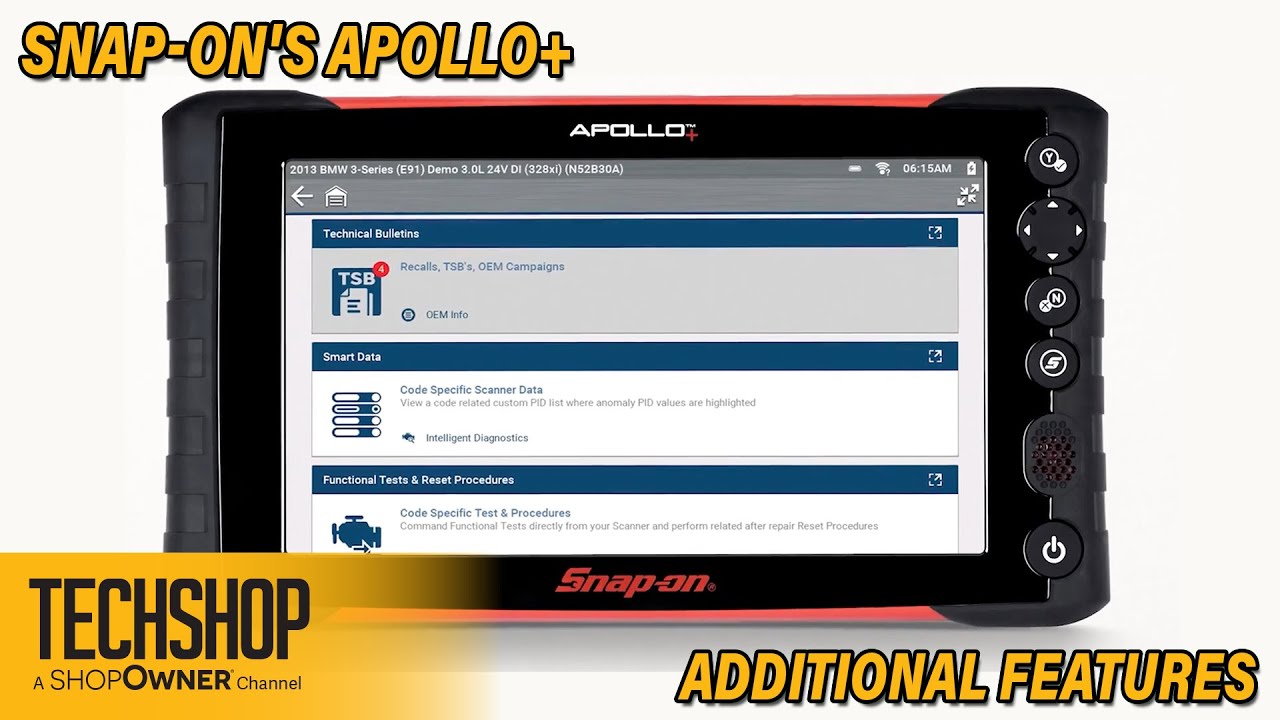 Snap-on's Apollo+ Scan Tool's Additional Features - YouTube