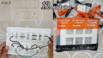12 modular switch board Connection | 12 modular board fitting | electric board wiring