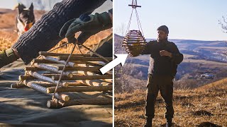 Great Bushcraft DIY basket and Survival skills in the wild!