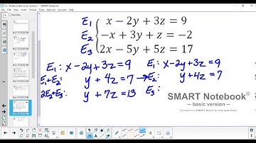 Gaussian Elimination for Complex Systems of Equtions