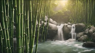 Sleep Deeper With River Sound in Bamboo Forest, Natural Relaxing Sounds