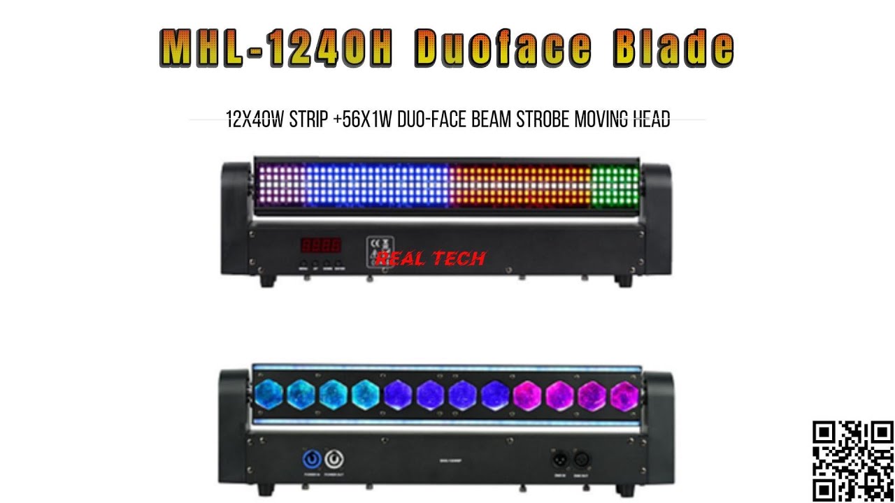 12x40W Strip +56x1W Duo-face Beam Strobe Moving Head 