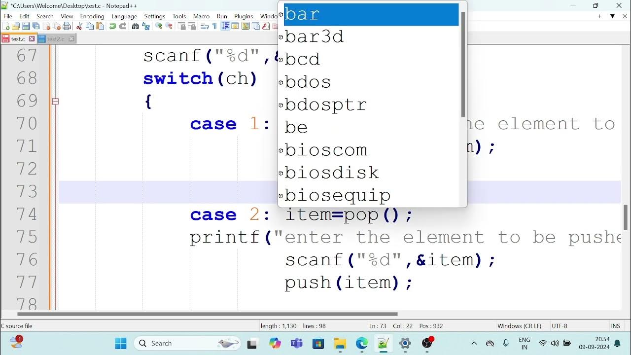 Stack using Array - YouTube