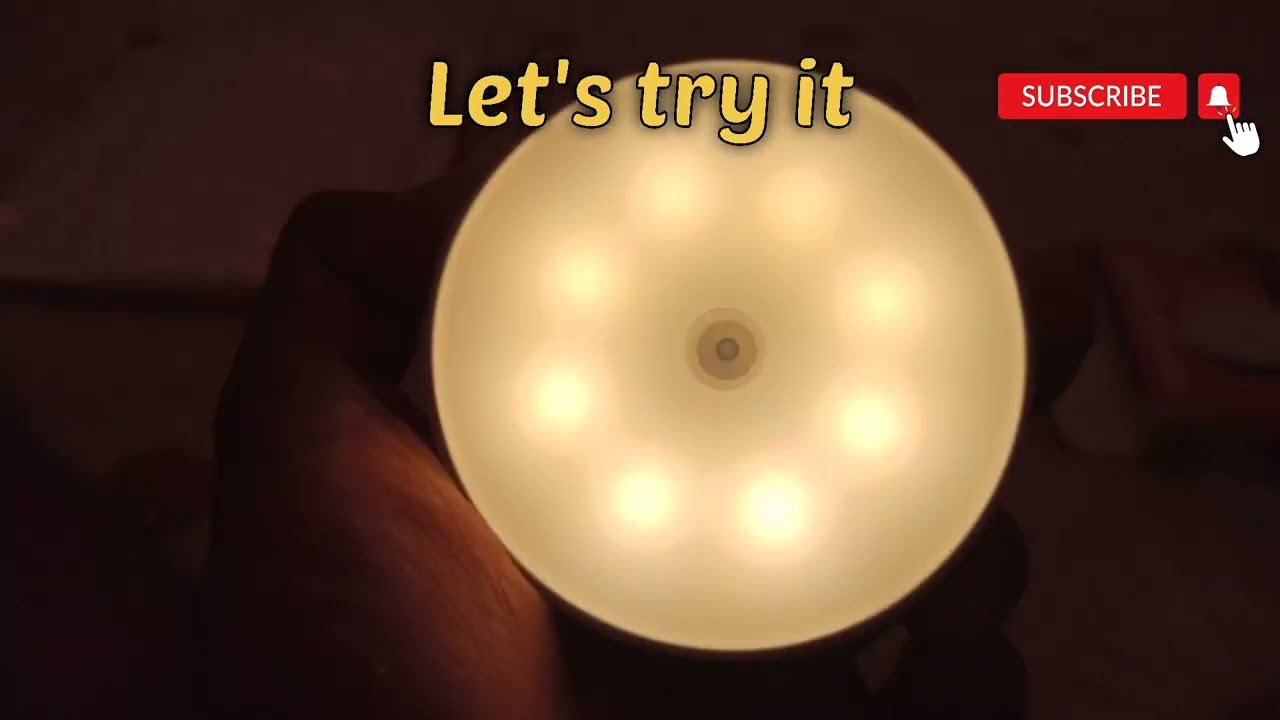 unboxing a motion detection Lamp auto light up
