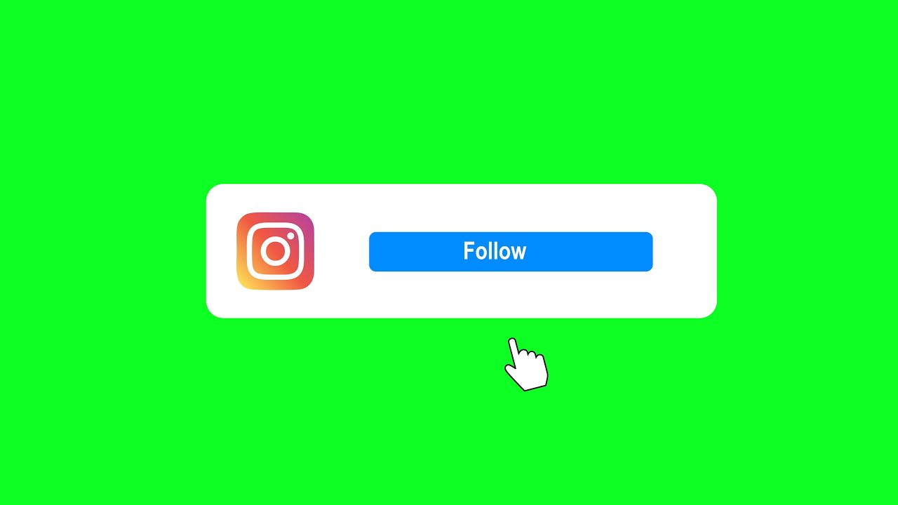 Animated Instagram Follow Green screen with sound || No Copyright - YouTube