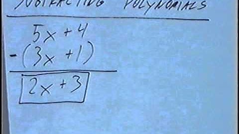 Adding/Subtracting Polynomials Algebra 1 8.1 part 2
