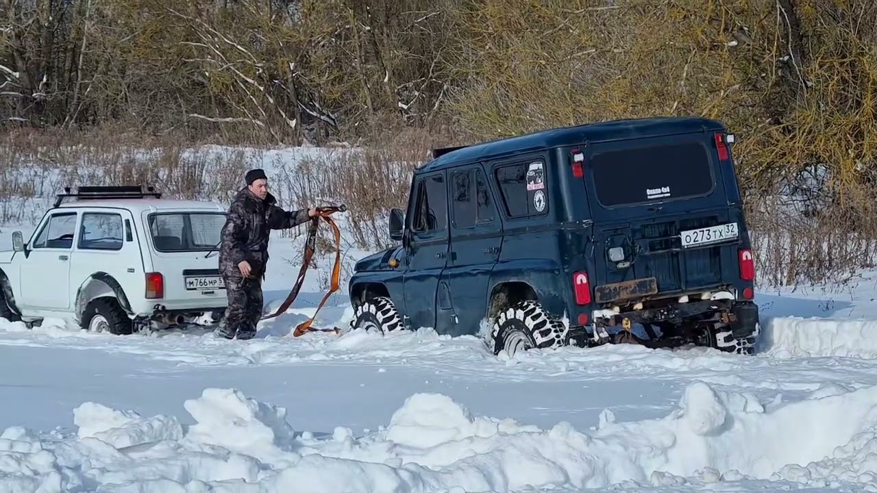 Пробный выезд после снегопада.