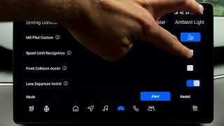 MG M6 EV – How to Enable or Disable Speed Limit Recognition