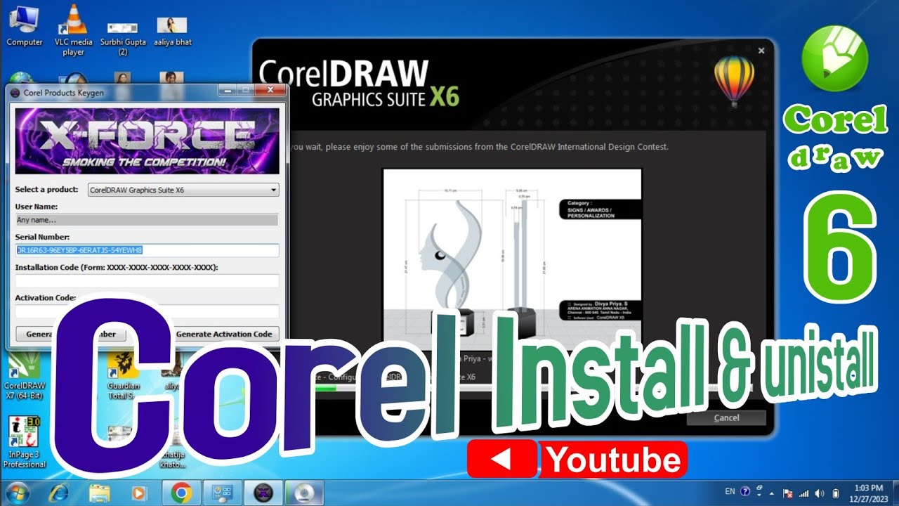 Corel X6 install &amp; uninstall #coreldrawx6 full video solve - YouTube