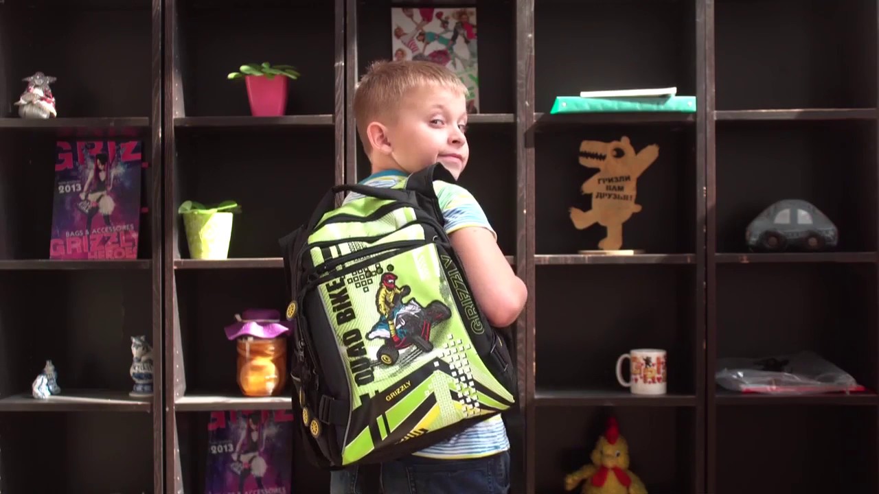 Видеообзор рюкзака для мальчиков GRIZZLY RB-631-1