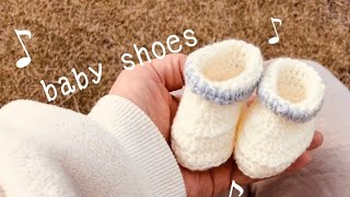 【seria毛糸1玉】baby shoes＊新生児用０〜６ヶ月