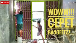 TIDAK SAMPAI SATU JAM!!!  BEGINI TEKNIK PEMASANGAN FOLDING GATE YANG BAIK DAN BENAR