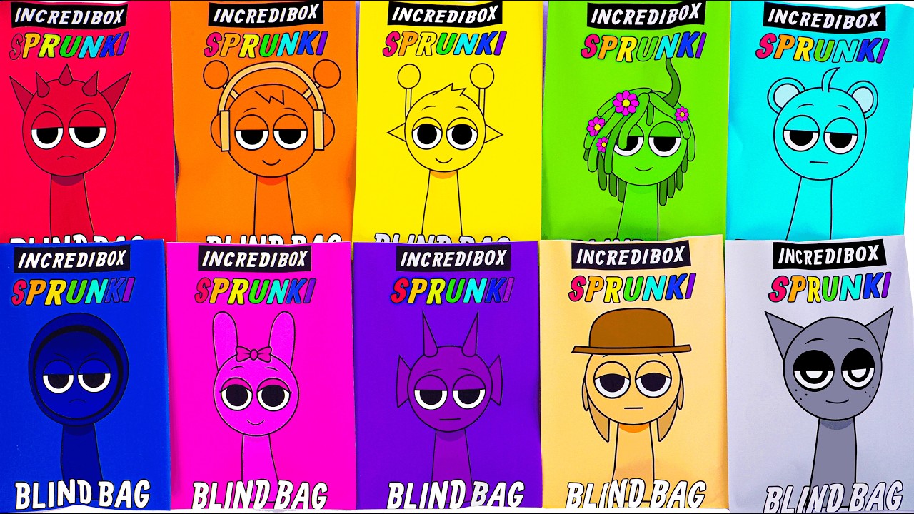 Paper DIY💖 Cute Unboxing INCREDIBOX Blind Box | SPRUNKI Blind Bag Simon Wenda Mr.Fun Mr.Tree Mr.Sun