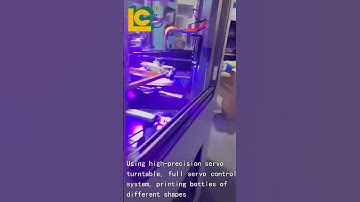 Automatic 4 Color Wine Bottle Screen Printing Machine With CCD Positioning LC-CNC412