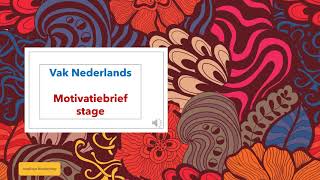 Schrijven van een motivatiebrief stage