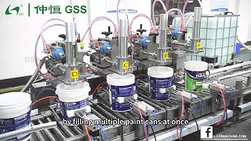 4-nozzle Fully Automatic Paint Pail Filling Line