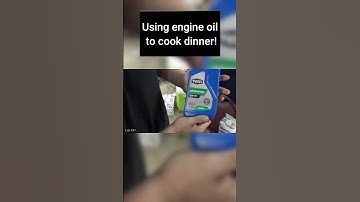 Deep frying food in engine oil