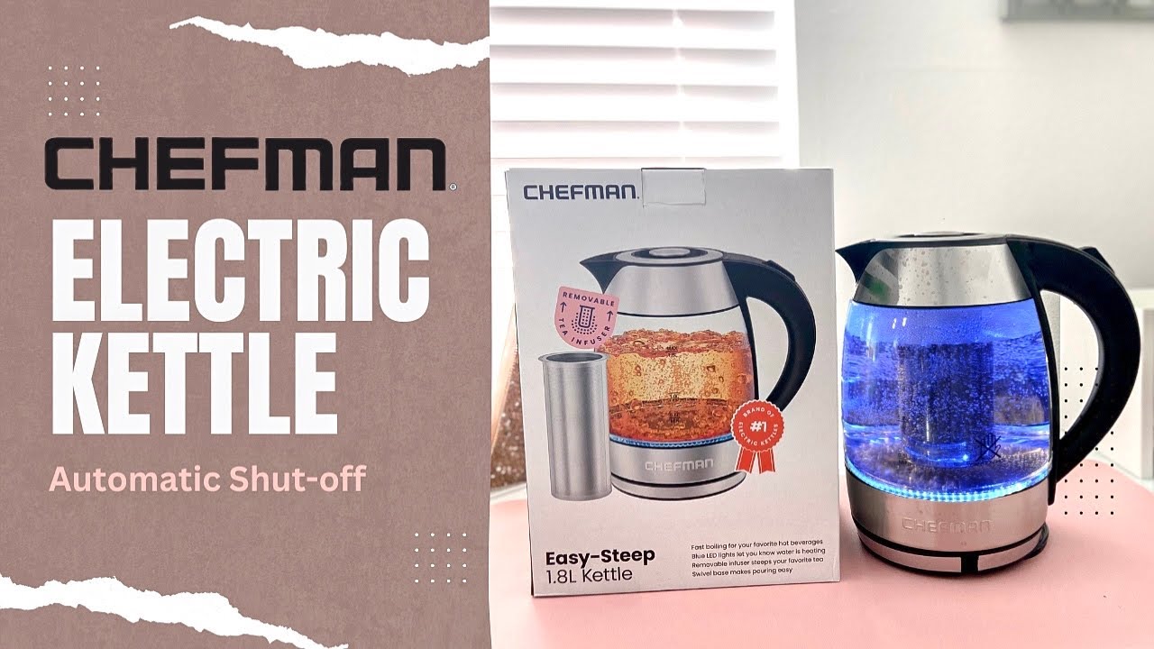 Chefman ELECTRIC KETTLE 1.8L Auto Shutoff with LED Lights Unboxing