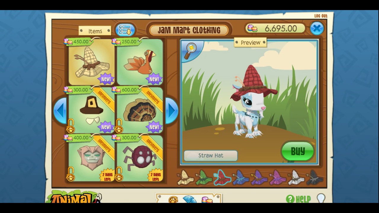 STRAW HATS ARE BACK IN STORE!!!!!!!!!! animal jam YouTube