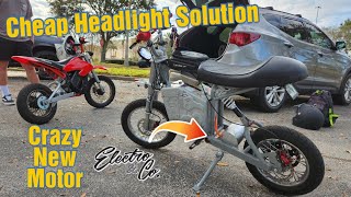 New 72v Motor and Cheap REAL Headlight  | 72v Razor Dirt Rocket Sx500