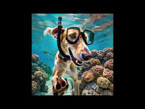 Daffyd the Saluki Solo Diving