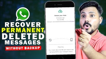 Recover Permanently Deleted WhatsApp Messages Without Backup | WhatsApp Deleted Chats Recovery